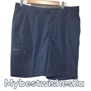 Greg Norman Shorts Men's Sz 36 Blue Performance Fabric Moisture Wicking Stretch